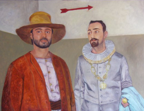 12. GIANLUCA MACARI E GRAZIANO MUCEDERO (olio su pannello - 80x90)